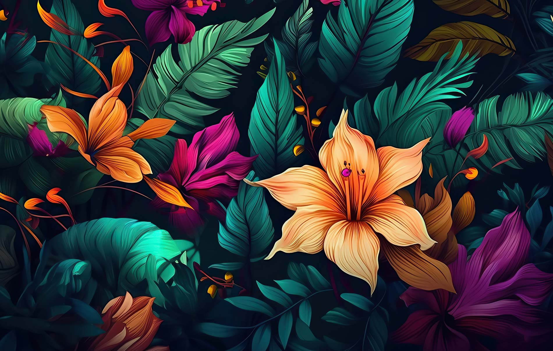 Floral and Leaves